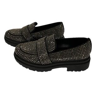 NWOT! Prom! Michael Kors Parker Crystal Embellished Scuba‎ Loafer 8 1/2
